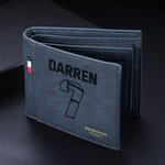 Personalisierte Ballsportarten Herren Leder Brieftasche mit Sport Nummer und Name