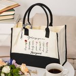 Personalisierte Gott sagt, du bist Blume Bibelvers große Leinwand Tasche mit Namen Tote Bag positive Bestätigung religiöses Geschenk für Christen