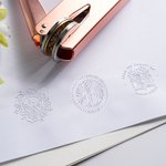 Personalised From The Library of Tree of Life Embosser Stamp Hand Held Embosser Set with Text Birthday Reading Gift for Book Lovers Bookworms