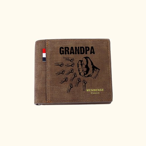 Portafoglio uomo personalizzato con cuciture orizzontali casual