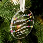 Personlig The Eras Tour 2025 Fan Ornament med låttitlar Datum Julgransdekor Konsert Keepsake Present för musikälskare