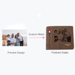 Henkilökohtainen Photo Nahka Miesten Bifold lompakko kaiverrettu teksti ja useita korttipaikkoja Isänpäivä vuosipäivä lahja hänelle