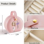 Personalized Bow Stethoscope Birth Flower Cartoon Character Leather Jewellery Box with Name Graduation Gift for Medical Student Staff