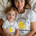 Personalised Cute Strawberry Lemon First Mother's Day T-Shirt with Title Mother's Day Gift for New Mom