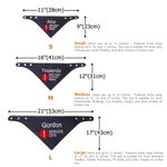 Personalised Star of Life Adjustable Buttons ESA Emotional Support Dog Cat Bandana with Embroidered Name Identification Birthday Gift for Pet Lover