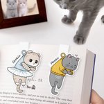 Marque-page magnétique personnalisé en forme de chat avec nom Cadeau d'anniversaire amusant pour amoureux des livres Bookworm