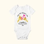Cadeau personnalisé Notre première fête des mères ensemble Onesie bébé 100% coton avec nom Girafe Elephant Ours Koala Cadeau pour nouveau-né