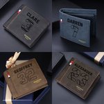 Personalisierte Ballsportarten Herren Leder Brieftasche mit Sport Nummer und Name