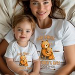 Personalisierte Hugging Bears Our First Mother's Day 100% Baumwolle Baby Onesie mit Namen erste Muttertag Geschenk für Mama Baby