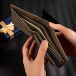 Henkilökohtainen 1-12 Fists Bump Nahka lompakko kaiverrettu nimet Isänpäivä Syntymäpäivä lahja isälle isoisä isoisä