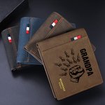 Henkilökohtainen 1-12 Fists Bump Nahka lompakko kaiverrettu nimet Isänpäivä Syntymäpäivä lahja isälle isoisä isoisä