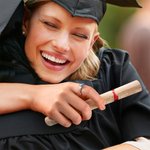 Personalized Dainty Heart Birthstone High School College Class Ring with Engraved Text Birthday Graduation Gift for Women