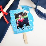 Personalized Multicolour 2025 Grad Graduation Photo Fan with Name Photo Props Graduation Gift for Graduate