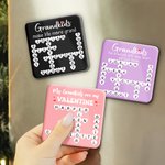 Personalized Heart Crosswords Scrabble Puzzle Acrylic Fridge Magnet with 2-20 Names Mother's Day Birthday Gift for Mom Grandma