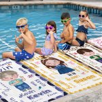 Asciugamano da spiaggia personalizzato con carino personaggio nuvola dei nomi ad asciugatura rapida viaggio regalo per bambini