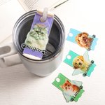 Personalisierte Haustier-Porträt Name Tag Topper für 30oz 40oz Stanley Becher Memorial Geschenk für Hund Katze Liebhaber