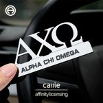 Personlig Sorority Grekisk Bokstav 3D Metall Bilmärke Emblem Födelsedag Fordonsinredning Present till vänner Flickor Bilägare | Callie × Affinity Licensing