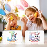 Personalisierte niedlichen Cartoon Bunny Food-Grade-Metall Keks Storage Tin Box mit Initialen und Namen Geburtstag Ostern Geschenk für Kinder