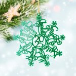 Personalized Multi-color Acrylic Snowflake 1-12 Names Ornament 2025 Christmas Tree Decor Party Favor Gift for Friends Family