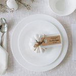 Étiquette Personnalisée avec Texte Nom et Date Remerciement pour le Partage de Notre Joie Décoration de Table Cadeau Mariage pour Couple