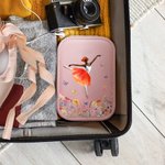 Personalized Birth Flower Butterfly Ballet Girl Jewelry Box with Name with Changing Color LED Makeup Mirror Anniversary Birthday Gift for Girls Women