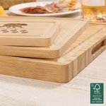 Personalized Mom Bear Cubs We Love You Design FSC Bamboo Charcuterie Cutting Board with Juice Groove Birthday Mother's Day Gift for Mom Grandma