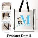 Personalized Classic Winnie the Pooh Clear Tote Bag with Name Graduation Birthday Gift for Family and Friends