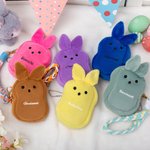 Personalized Macaron Color Cute Bunny Plush Coin Purse Wallet with Name Easter Basket Stuffers Birthday Gift for Kids