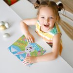 Uova di Pasqua floreali personalizzate Simpatico coniglietto 35 pezzi Puzzle con nome Cestino di vacanza Riempitivi Festa di Pasqua Regalo di compleanno per ragazzi Ragazze