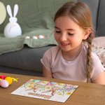 Uova di Pasqua floreali personalizzate Simpatico coniglietto 35 pezzi Puzzle con nome Cestino di vacanza Riempitivi Festa di Pasqua Regalo di compleanno per ragazzi Ragazze