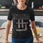 Personalised Funny Leopard Bow Crossword Puzzle T-shirt Sweatshirt with Name Mother's Day Birthday Gift for Mom Grandma