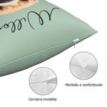 Fodera per cuscino personalizzato con foto dell'animale preferito e nome cuscino da divano da camera regalo per amanti degli animali domestici