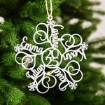 Personalized Multi-color Acrylic Snowflake 1-12 Names Ornament 2025 Christmas Tree Decor Party Favor Gift for Friends Family
