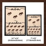 Personalisierte erste Mama jetzt Oma Bär Mama hölzerne Plaque Frame Zeichen mit Kindernamen und Stand Home Decor Muttertag Weihnachtsgeschenk für Oma Mama