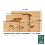 Personalized Mom Bear Cubs We Love You Design FSC Bamboo Charcuterie Cutting Board with Juice Groove Birthday Mother's Day Gift for Mom Grandma