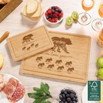 Personalized Mom Bear Cubs We Love You Design FSC Bamboo Charcuterie Cutting Board with Juice Groove Birthday Mother's Day Gift for Mom Grandma