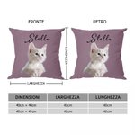 Fodera per cuscino personalizzato con foto dell'animale preferito e nome cuscino da divano da camera regalo per amanti degli animali domestici