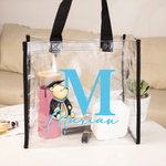 Personalized Classic Winnie the Pooh Clear Tote Bag with Name Graduation Birthday Gift for Family and Friends