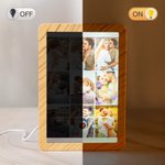 Gepersonaliseerd Music Player Design Spiegelfotolijst met naam en veranderende kleur LED Valentijnsdag Verjaardagscadeau voor echtparen Familie