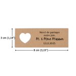 Étiquette Personnalisée avec Texte Nom et Date Remerciement pour le Partage de Notre Joie Décoration de Table Cadeau Mariage pour Couple