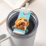 Personalisierte Haustier-Porträt Name Tag Topper für 30oz 40oz Stanley Becher Memorial Geschenk für Hund Katze Liebhaber