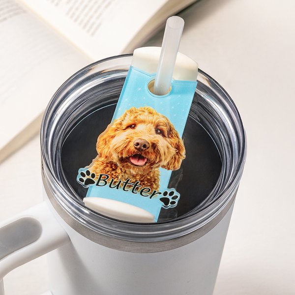 Etiqueta personalizada con nombre de mascota para vaso Stanley de 30oz 40oz Regalo conmemorativo para amantes de perros y gatos