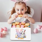 Personalisierte niedlichen Cartoon Bunny Food-Grade-Metall Keks Storage Tin Box mit Initialen und Namen Geburtstag Ostern Geschenk für Kinder