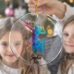 Henkilökohtainen akvarelli lentopallo pelaaja siluetti akryyli koriste nimi ja vuosi joulukuusi sisustus urheilu lahja lentopallo ystäville