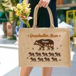 Bolsa de Yute Personalizada con Título y 1-12 Nombres para el Día de la Madre Regalo de Cumpleaños para Mamá Abuela