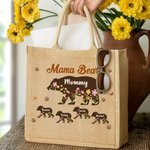 Bolsa de Yute Personalizada con Título y 1-12 Nombres para el Día de la Madre Regalo de Cumpleaños para Mamá Abuela