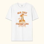 Personifierad 2025 Vår första Mors dag Tillsammans Giraff T-shirt med namn Mors dag present till henne