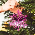 Personalized Multi-color Acrylic Snowflake 1-12 Names Ornament 2025 Christmas Tree Decor Party Favor Gift for Friends Family