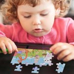 Uova di Pasqua floreali personalizzate Simpatico coniglietto 35 pezzi Puzzle con nome Cestino di vacanza Riempitivi Festa di Pasqua Regalo di compleanno per ragazzi Ragazze