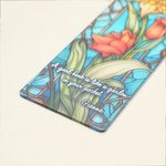 Personalised Stained Glass Style Birth Flower Clear Acrylic Bookmark with Name Reading Stationery Supplies Birthday Gift for Book Lovers